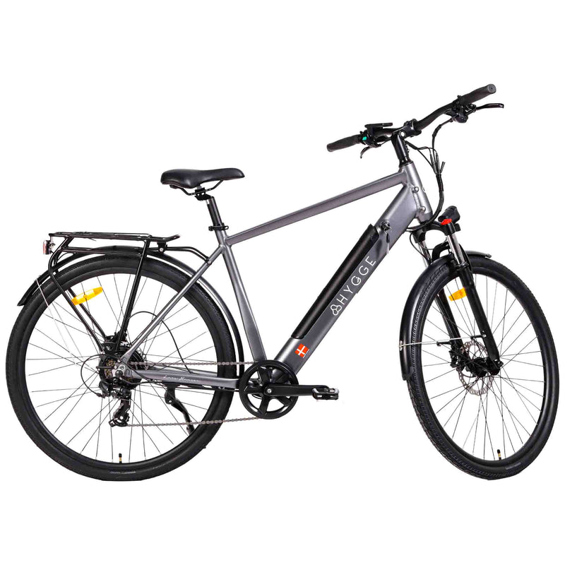 Hygge Aarhus Electric Commuter Bike 28" - Graphite Grey - Adventure Tribe